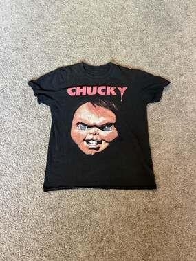 Chucky Child's Play Big Face Graphic Horror Movie T-Shirt